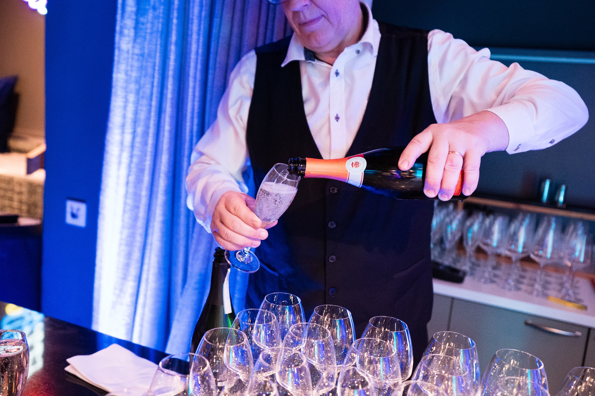 Guests arriving at the SwarmMind launch event