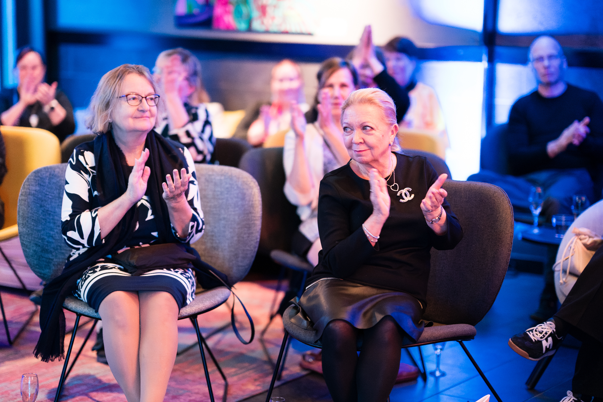 People in discussion at the launch event