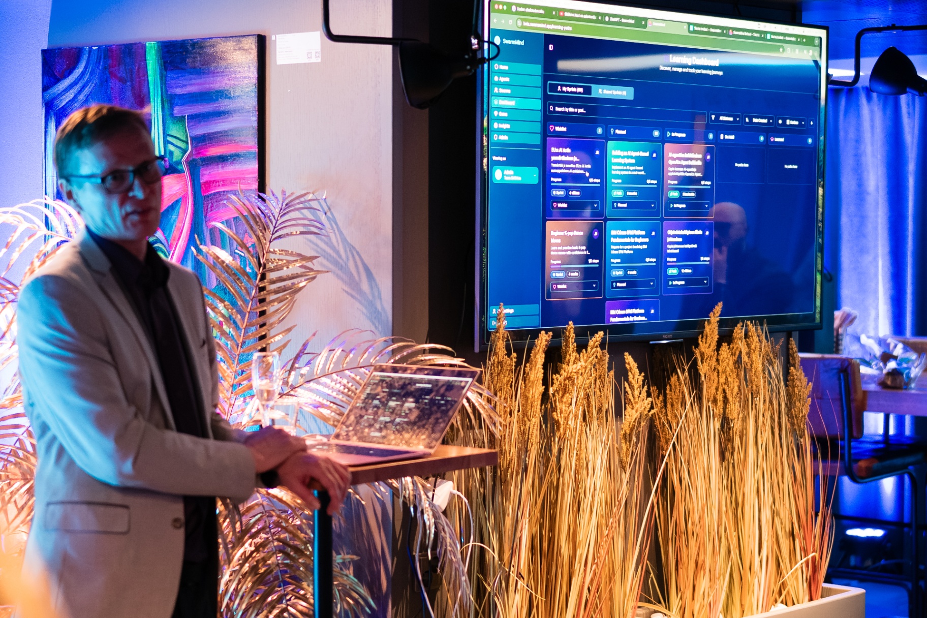 A wider view of the SwarmMind launch audience