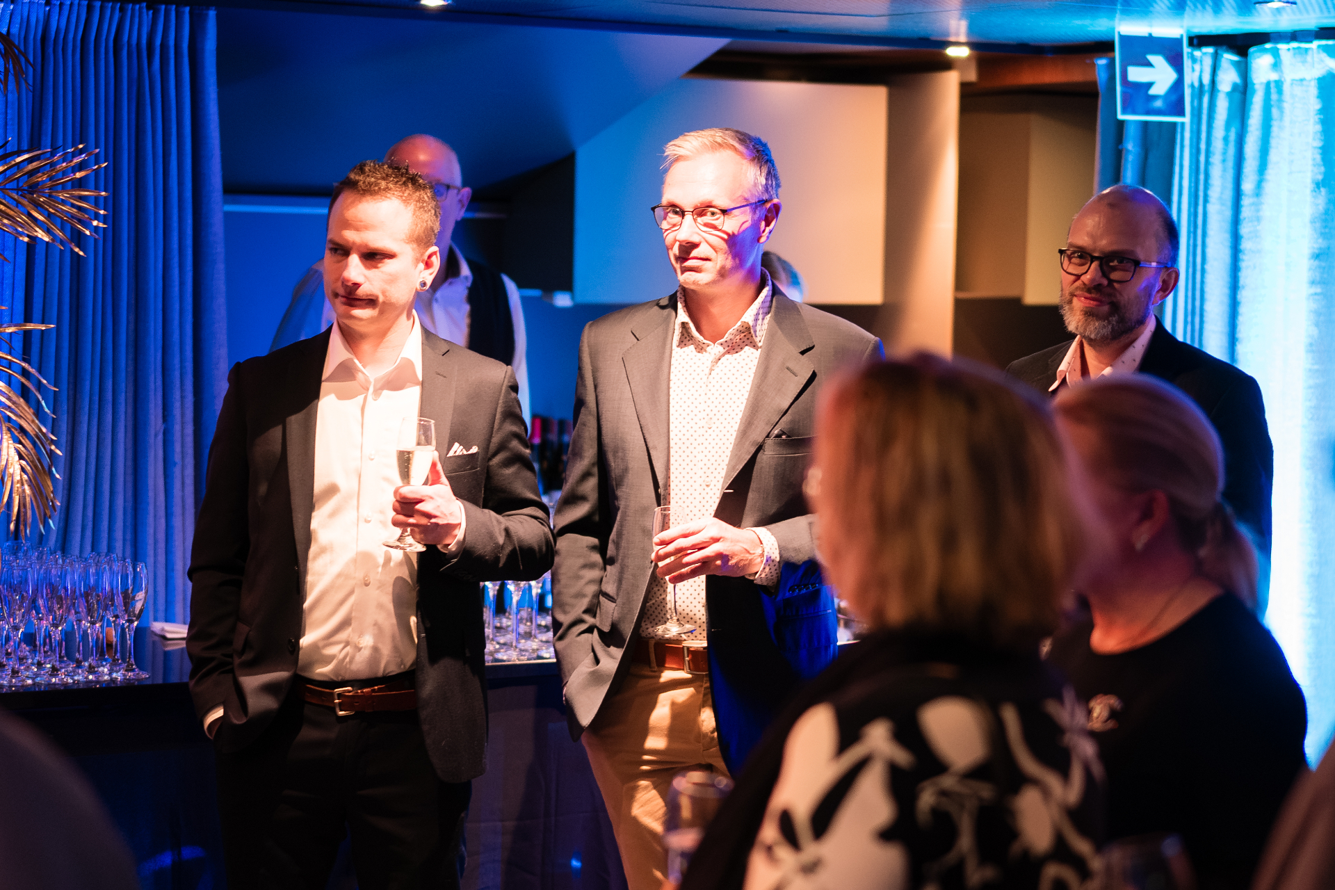 A vertical portrait from the SwarmMind launch night