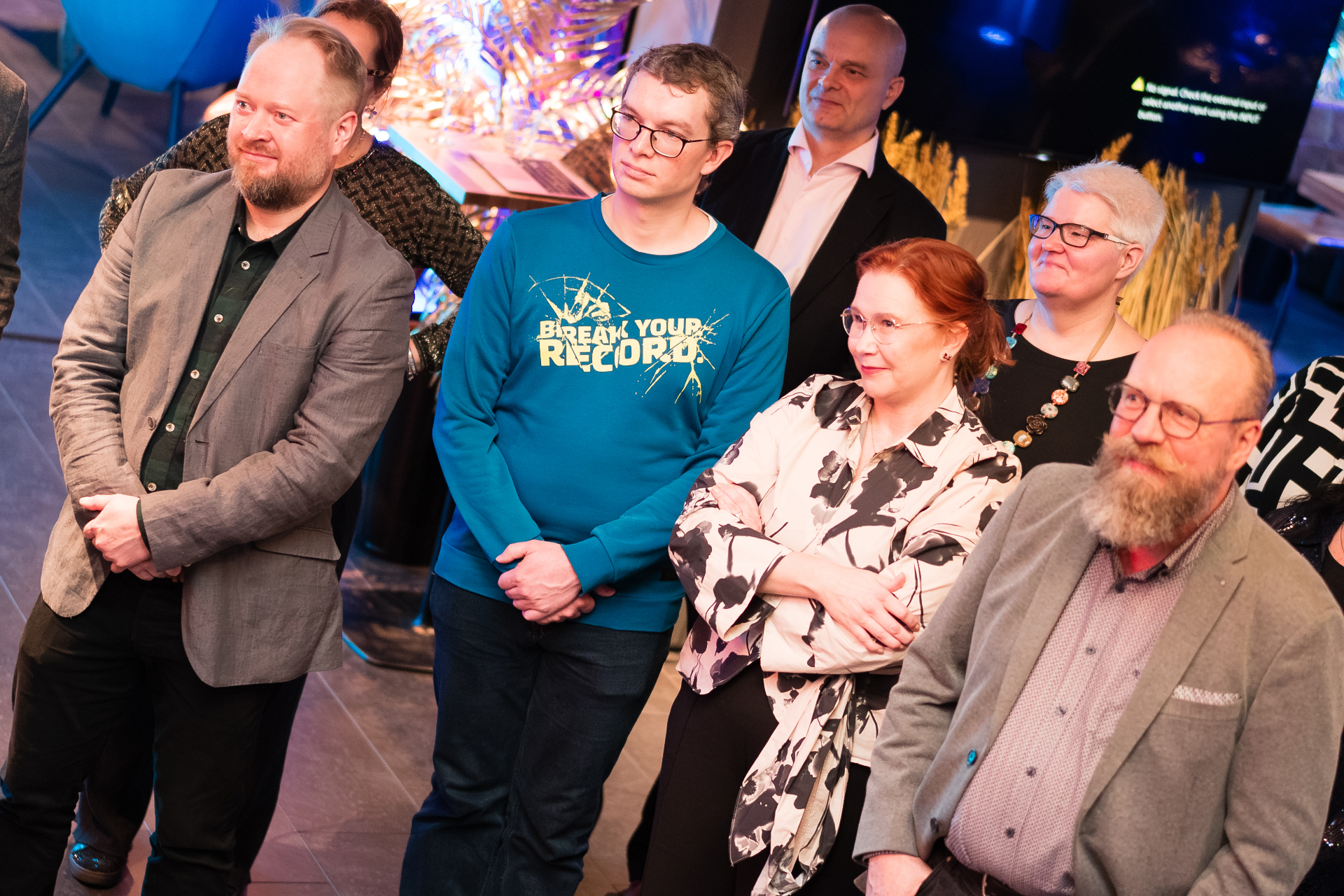 Guests listening during the SwarmMind launch evening